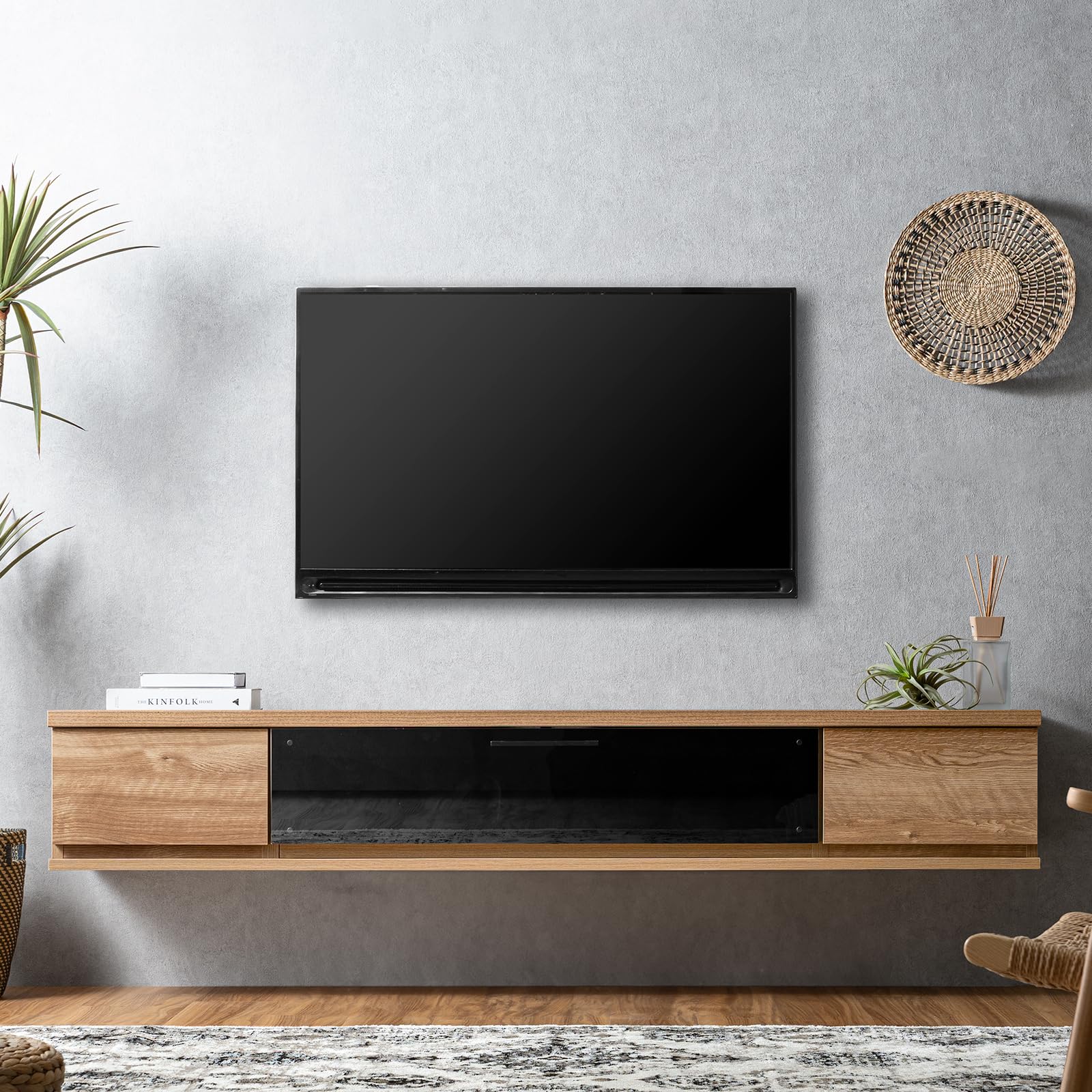 Amazon｜タンスのゲン テレビ台 フロート 壁掛け 180cm 完成品 国産